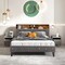 Costway Bed Frame Upholstered Platform Mattress Foundation with Storage Headboard